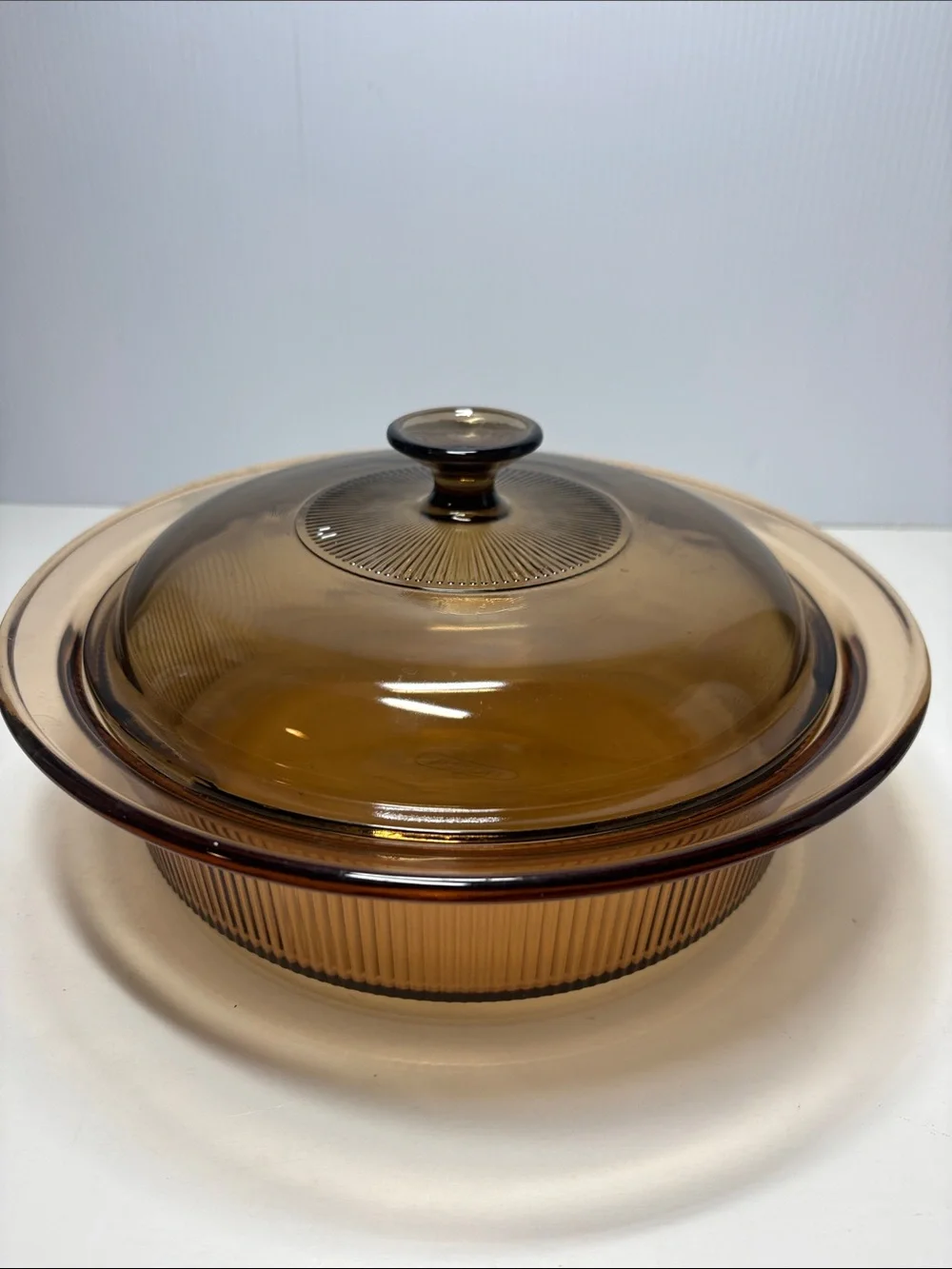 Vision Amber Glass Covered Casserole Dish 2.5qt V-33-B Corning